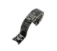 LMPVPDGADZ 24mm Ceramic Watch Strap Fit For Armani AR1451 AR1452 AR1400 AR1410 AR1421 AR1440 Black Frosted Watch Band with Accessories(AR1400)
