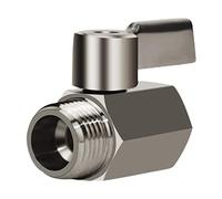 LMPVPDGADZ 304 Stainless Steel Mini Ball Valve(1/2 Inch Female X Male) Fit for NPT Thread, Water Flow Regulator Head Control Valve