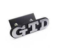 LMPVPDGADZ 3D Metal Car Front Grill GTD Logo Rear Trunk Sticker Emblem Badge Fit For VW Golf 4 5 6 7 MK4 MK5 MK6 MK7 MK8(Grille Silver)