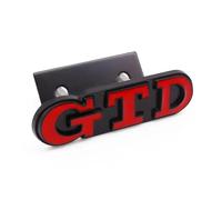 LMPVPDGADZ 3D Metal Car Front Grill GTD Logo Rear Trunk Sticker Emblem Badge Fit For VW Golf 4 5 6 7 MK4 MK5 MK6 MK7 MK8(Grille Red Black)