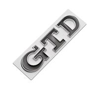 LMPVPDGADZ 3D Metal Car Front Grill GTD Logo Rear Trunk Sticker Emblem Badge Fit For VW Golf 4 5 6 7 MK4 MK5 MK6 MK7 MK8(Sticker Silver Black)