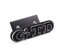 LMPVPDGADZ 3D Metal Car Front Grill GTD Logo Rear Trunk Sticker Emblem Badge Fit For VW Golf 4 5 6 7 MK4 MK5 MK6 MK7 MK8(Grille Silver Black)