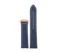 LMPVPDGADZ Canvas Watchband Leather Watch Strap Fit For Omega Fit For Seamaster Speedmaster 300 310 AT150 19mm 20mm Bracelet(White line rg,19mm)