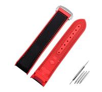 LMPVPDGADZ Curved End Strap Fit For Omega Fit For Seamaster 300 Fit For Ocean Speedmaster 8900 Fit For Planet Ocean 20m 22mm Fabric Nylon Rubber Men WatchBand Bracelet(Colour 14,21mm)
