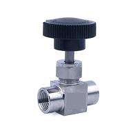 LMPVPDGADZ Fit for BSP Equal Female Thread Fit for 304 Stainless Steel Flow Control Shut Off Valve Needle Valve Water Gas Oil(DN8)