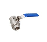 LMPVPDGADZ Fit for BSPT 1/4" 3/8" 1/2" 3/4" 1" 1-1/4" 1-1/2" Female Stainless Steel Fit for SS304 2P Full Port Ball Valve with Vinyl Handle Thread Valves(3/8")