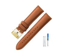 LMPVPDGADZ Fit For Fossil Fs4990 Fs4735 Me3099 Me3052 Fs4813 Q Intelligent Series Leather Odorless Watchbands 22 24mm(Light Brown-Gold-K8,22mm)