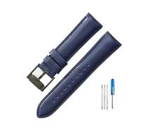 LMPVPDGADZ Fit For Fossil Fs4990 Fs4735 Me3099 Me3052 Fs4813 Q Intelligent Series Leather Odorless Watchbands 22 24mm(Light Blue-Black-K8,22mm)
