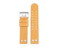 LMPVPDGADZ Fit For Hamilton Khaki Aviation Watch H77616533 H77616533 Watch Strap Leather Fit For Jazz Field Men WatchBand 20 22 Military Style(Khaki silver,20mm)