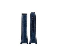 LMPVPDGADZ Fit For Omega Constellation 41mm Watch Strap Fit For Manhattan 39mm Series Layer Rubber Bottom Male Observatory Watchband 25 * 14mm(Blue white-no clasp)