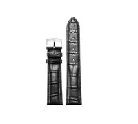 LMPVPDGADZ Fit For Omega Watch Strap Original Genuine Leather Men's Fit For Omiga Seahorse Super Butterfly Fly Watch Band Women 18mm 19mm 20mm 21mm(Black-silver,22mm)