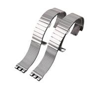LMPVPDGADZ Fit For Swatch Precision Steel Watch Band YCS443G Stainless Steel Watch Band with Concave and Convex Interface Steel Band 19 20 21mm(Nero)
