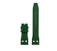 LMPVPDGADZ Fluororubber Silicone Watch Strap 20mm 21mm 22mm Soft Dustproof Blue Black Dark Green With Rivet Watchband Fit For IWC Pilot Mark-xx(Green-NO BK,20mm)