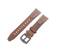 LMPVPDGADZ Handmade Vintage Leather Watch Band 18mm 20mm 22mm Quick Release Full Grain Watch Strap Fit For Men Women Wristband Accessories(Red brown bk buckle,18mm)