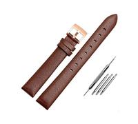 LMPVPDGADZ Leather Watch Strap Fit For Swarovski 5158972 5263904 5200341 Fit For Armani/Fit For Fossil Series Leather Bracelet Women 12mm 14mm 16mm(Brown rose gold,14mm)