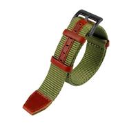 LMPVPDGADZ Nylon 20mm 22mm Watchband Seatbelt Khaki Military Sport Canvas Wrist Band Bracelet Fit For Hamilton/Fit For Rolex Watch Strap(Military green bk,20mm)