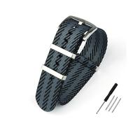 LMPVPDGADZ Nylon Watch Strap 20mm 22mm Stripe Watchband Replacement Watch Band Military Wristband Accessories Fit For T-udor Watch Straps(Black gray 1,22mm)