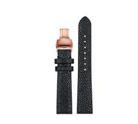 LMPVPDGADZ Pearl Fish Skin Watch Strap Suitable Fit For Longines Fit For FIYTA/Fit For EBOHR 718864 718964 718874 Women's Watch Chain Red 16mm(Black rg bk)