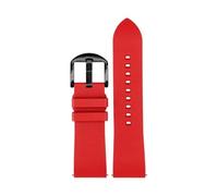 LMPVPDGADZ Premium-Grade Fluorine Rubber Watch Strap 20mm 21mm 22mm 24mm Bracelet Quick Release Bar Watchband Fit For Each Watches Band(Red bk,24mm)