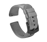 LMPVPDGADZ Premium Nylon Watchband Quick Release Watch Strap 18mm 20mm 22mm Seatbelt Nylon Military Striped Replacement Watch Accessories(Gray 2,22mm)