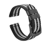LMPVPDGADZ Premium Smooth Nylon Watch Strap 20mm 22mm Woven Nylon Seatbelt Watchband Quick Release Replacement Wristband Fit For Seiko Watch(Black grey 2,18mm)