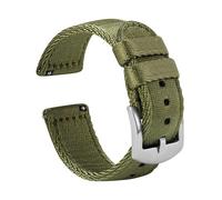 LMPVPDGADZ Premium Smooth Nylon Watch Strap 20mm 22mm Woven Nylon Seatbelt Watchband Quick Release Replacement Wristband Fit For Seiko Watch(Army green 1,22mm)