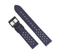 LMPVPDGADZ Rally Watch Band Quick Release Durable Sailcloth & Leather Watch Strap 18mm 19mm 20mm 22mm Watchband Accessories Perforated Belt(Navy blue 2,19mm)