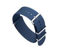 LMPVPDGADZ Ribbed Watch Strap 18mm 19mm 20mm 22mm Nylon Watch Straps Braid Ballistic Fabric Watchband Accessories Fit For Military Watch Band(Blue,19mm)