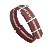 LMPVPDGADZ Ribbed Watch Strap 18mm 19mm 20mm 22mm Nylon Watch Straps Braid Ballistic Fabric Watchband Accessories Fit For Military Watch Band(BURGUNDY KHAKI,19mm)