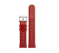 LMPVPDGADZ Rubber Watchband Fit For S-eiko 007 Gear S2 S3 Fit For Hua Wei Watch2 Pro Wristband Sport Diving Silicone Replace Strap Wrist Belt(Red X silver,22mm)