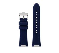 LMPVPDGADZ Silicone Rubber Watchband Fit For TISSOT PRX Watchband T137.407/T137.410 Series Super Player Men Wrist Strap 26x12mm Convex End(Blue silver pin)