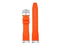LMPVPDGADZ Silicone Wristband With Connector Fit For Tudor M79363/M79360 Fluororubber Watchband(Black Gray,21mm)