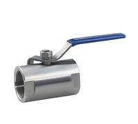 LMPVPDGADZ Stainless Steel Ball Valve Fit for BSPT 1/4" 3/8” 1/2" 3/4" 1’ 1-1/4 1-1/2" 2’ Female 1P Full Port with Switch Handle Thread Ball Valves(DN32,Half Steel)