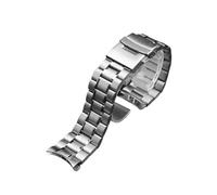 LMPVPDGADZ Stainless Steel Watch Strap 18 20 22 24mm Refined Arc Interface Metal Silver Black Men's Watchband Bracelet Fit For Citizen Fit For Armani(B Silver,18mm)