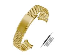 LMPVPDGADZ Stainless Steel Watch Strap Fit For Omega Fit For Seamaster Watchband Curved End Stainless Steel Bracelet 18mm 19mm 20mmWith Tools(Gold,20mm)