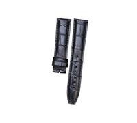 LMPVPDGADZ Suitable Fit For IWC Fit For PORTOFINO Skin Leather Watch Strap Black Brown Navy Blue Top Layer Leather Men Watch Accessories(Black without buckle,20mm)