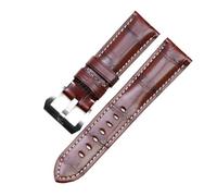 LMPVPDGADZ Suitable Fit For Panerai-luminor PAM01392 PAM00656 PAM00351 PAM00320PAM00282 PAM00155 PAM00511 Watch Leather Strap(Brown Watch buckle,24MM_XL)