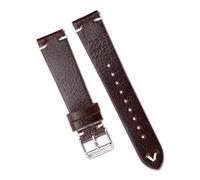 LMPVPDGADZ Vintage Oil Wax Leather Watchband 18mm 19mm 20mm 22mm Quick Release Watch Strap Brown Black Green Wristband Belt(Coffee,20mm)