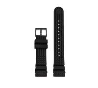 LMPVPDGADZ Waffle WatchBand Fit For Seiko PROSPEX SKX007 Water Ghost 20mm 22mm Abalone Small MM Silicone Men's Diver Sports Rubber Watch Strap(A Black-black,Width 20mm)