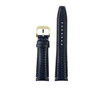 LMPVPDGADZ Woven Watchband Fit For IWC IW344205 IW371614 IW500713 Fit For PORTUGIESER Fit For Portofino Blue Soft Leather Watch Strap 22mm(Blue-gold)