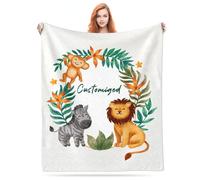 LMQJDZ Personalised Baby Blankets,Personalised Blanket for Kids Baby Adults Customised Name Blanket.Gifts for Baby Shower Birthday Easter Nursery Room Decor.