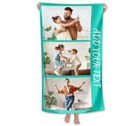 LMQJDZ Personalised Photo Beach Towel,Custom Beach Towel，Quick-drying beach towel with pictures and text, Perfect for Travel,Swimming, Camping, -50 * 100cm