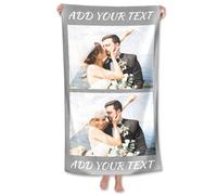 LMQJDZ Personalised Photo Beach Towel,Custom Beach Towel，Quick-drying beach towel with pictures and text, Perfect for Travel,Swimming, Camping, -50 * 100cm