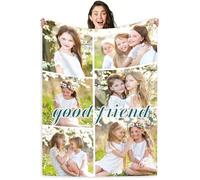 LMQJDZ Personalised Photo Blanket,with Photo & Text, Father's/Mother's Day, for Girlfriend, Boyfriend, Kid, Pet Personalised Gifts (6 Photo)