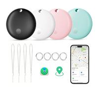 Lmrbelec Tracker Tags for Apple Find My (iOS Only), Item Finder Tracking Device Locator Smart Tag for Luggage, Keys, Wallet, Bike, Bags (Macaron, 4 Pack)