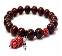 LMRJHAZ 10mm Round red Cinnabar Pi Xiu Bracelet Chic Practice Restore Bead#14545 Natural Stone