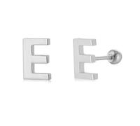 LMRJHAZ 18G Tiny Initial Stud Earrings for Women Girls 925 Sterling Silver 14K Gold Plated Hypoallergenic Cute Small Alphabet Letter Cartilage Tragus 3mm Ball Screw Back Piercing Sensitive Ear