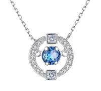 LMRJHAZ 925 color necklaces diamond pendant for women white and red blue topaz gemstone jewelry pendants
