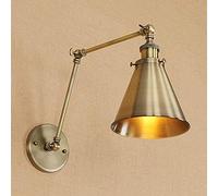 LMRJHAZ Adjustable Swing Long arm Wall Light Retro Industrial Wall Mounted Reading Lights Bedroom Bedside Wall lamp loft e27 Indoor Lighting Fixture for Living Room Study (Size : 15+15cm)