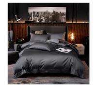 LMRJHAZ Bed, Solid Color Premium Egyptian Cotton Soft Silky Bedding Set Duvet Cover Fitted Sheet/Bed Sheet Pillowcase Queen King Size 4Pcs